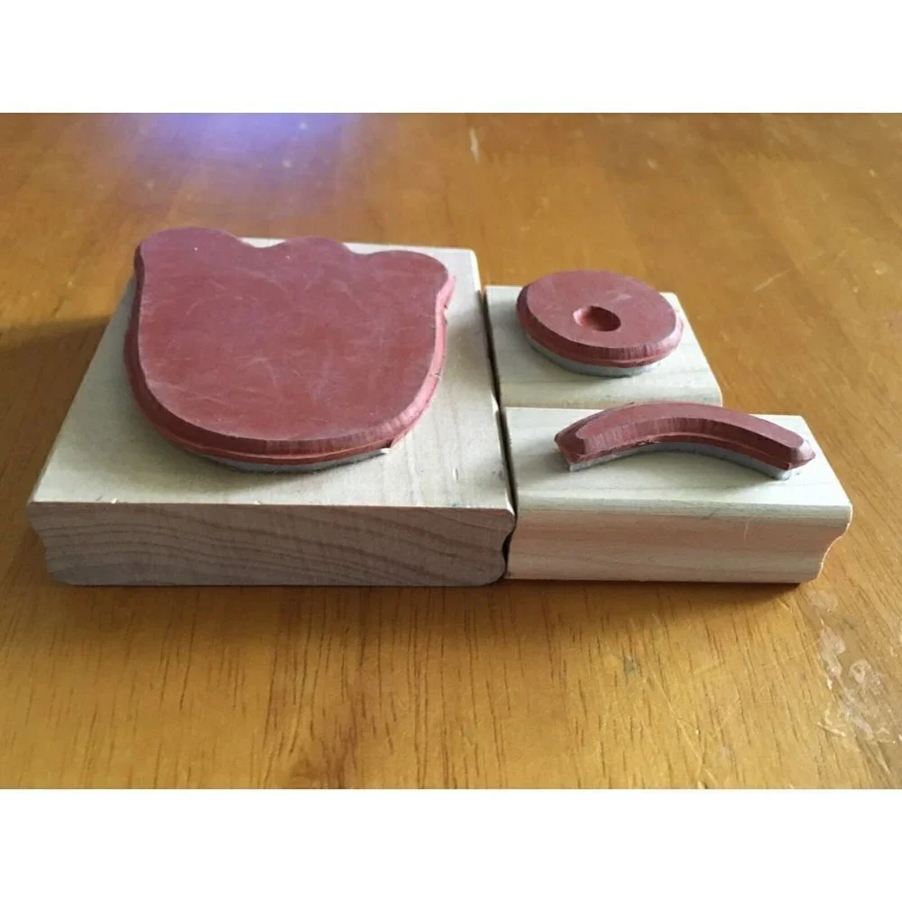 3 NEW‎ Stamps 1997 Retired Stampin Up Wood Rubber Mounted Large Tulip